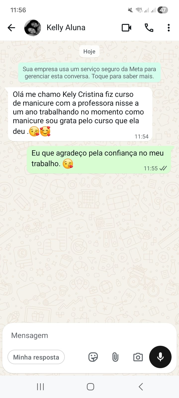 Depoimento de aluna